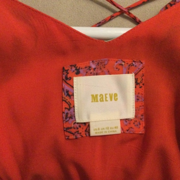 Anthropologie size 12 red floral - Picture 6 of 7